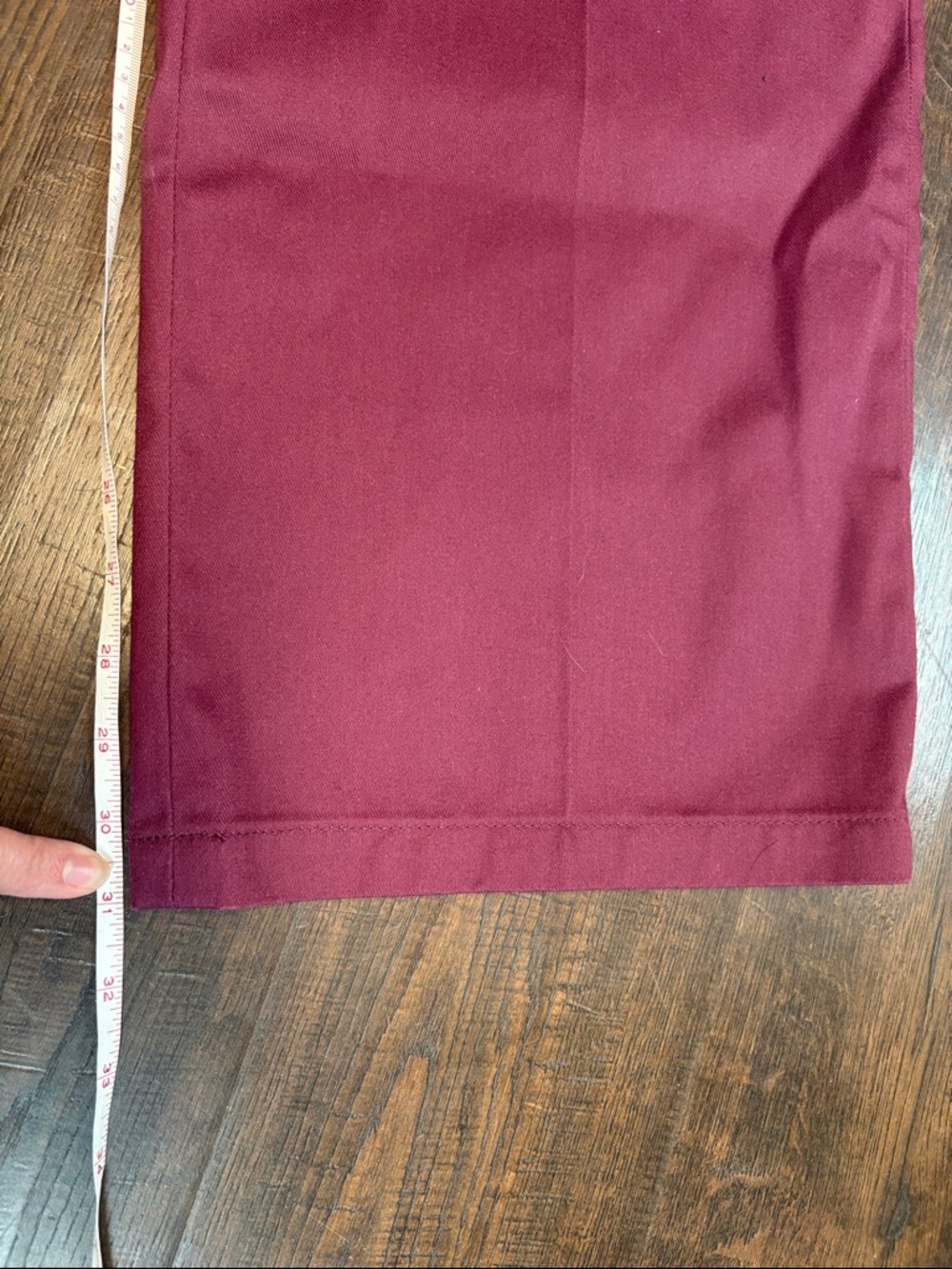 DICKIES NWT Wide Leg Burgundy Pants SIZE women’s 4 - Picture 3 of 6